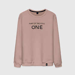 Свитшот хлопковый мужской BTS One, цвет: пыльно-розовый
