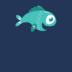 Свитшот хлопковый мужской Весёлая рыбка, цвет: тёмно-синий — фото 2