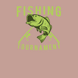 Свитшот хлопковый мужской Рыболовный турнир, цвет: пыльно-розовый — фото 2