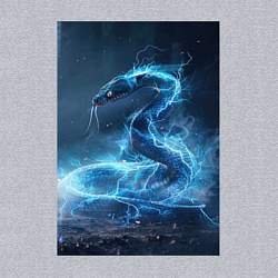 Свитшот хлопковый мужской Змея в молниях, цвет: меланж — фото 2