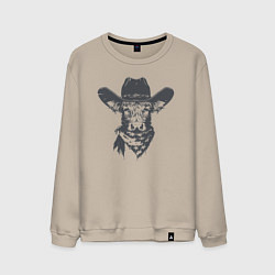Мужской свитшот Корова ковбой