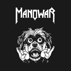 Свитшот хлопковый мужской Manowar rock dog, цвет: черный — фото 2