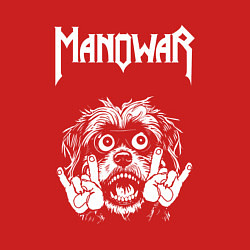 Свитшот хлопковый мужской Manowar rock dog, цвет: красный — фото 2