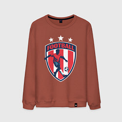 Свитшот хлопковый мужской Stars football, цвет: кирпичный