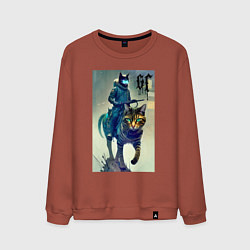 Мужской свитшот Cat forces - ai art fantasy