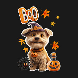 Свитшот хлопковый мужской Собака в костюме хеллоуин, цвет: черный — фото 2