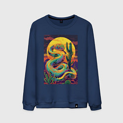 Мужской свитшот Змея на закате