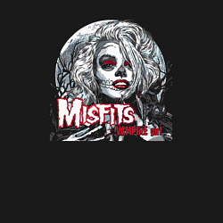 Свитшот хлопковый мужской Misfits vampire girl, цвет: черный — фото 2