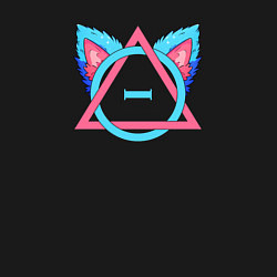 Свитшот хлопковый мужской Цветной символ квадробика, цвет: черный — фото 2