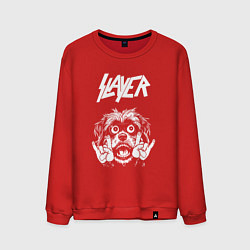 Свитшот хлопковый мужской Slayer rock dog, цвет: красный