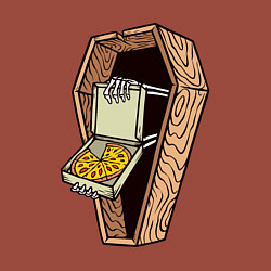 Свитшот хлопковый мужской Dead pizza, цвет: кирпичный — фото 2