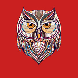 Свитшот хлопковый мужской Красочная совушка, цвет: красный — фото 2