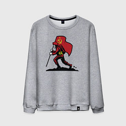 Свитшот хлопковый мужской Солдат СССР, цвет: меланж