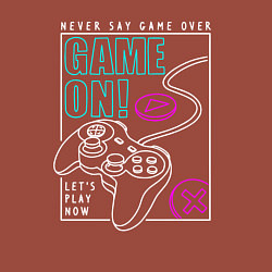 Свитшот хлопковый мужской Never say game over, цвет: кирпичный — фото 2