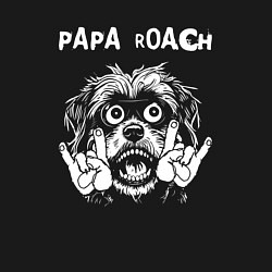 Свитшот хлопковый мужской Papa Roach rock dog, цвет: черный — фото 2