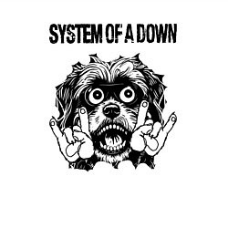 Свитшот хлопковый мужской System of a Down - rock dog, цвет: белый — фото 2