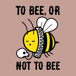 Свитшот хлопковый мужской Быть пчелой или не быть, цвет: пыльно-розовый — фото 2