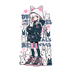 Свитшот хлопковый мужской Chiaki Nanami - Neko Danganronpa, цвет: белый — фото 2