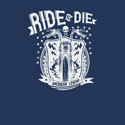 Свитшот хлопковый мужской Катайся или умри, цвет: тёмно-синий — фото 2