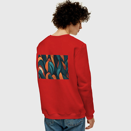 Мужской свитшот Темные и теплые контрасты / Красный – фото 4