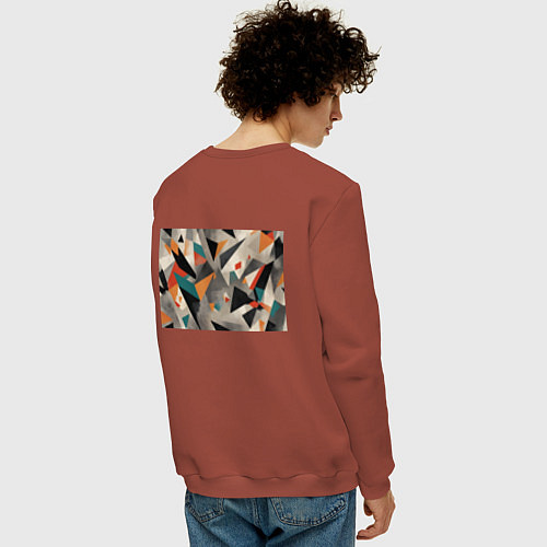 Мужской свитшот Отголоски конструктивизма / Кирпичный – фото 4
