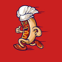 Свитшот хлопковый мужской Повар хот-дог, цвет: красный — фото 2