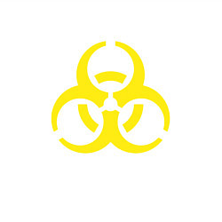 Свитшот хлопковый мужской Токсик - знак биоопасности, цвет: белый — фото 2