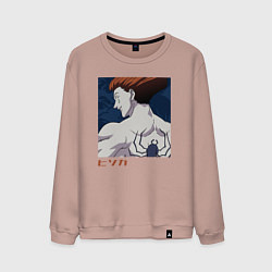 Свитшот хлопковый мужской Хисока Моро, цвет: пыльно-розовый