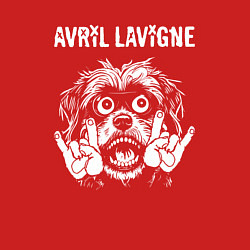 Свитшот хлопковый мужской Avril Lavigne rock dog, цвет: красный — фото 2