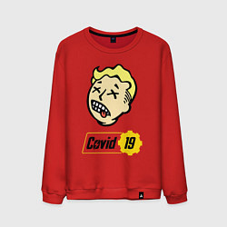 Свитшот хлопковый мужской Vault boy - covid 19, цвет: красный