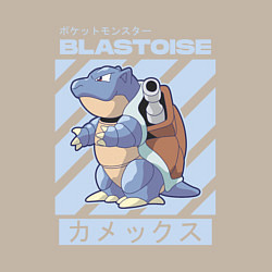 Свитшот хлопковый мужской Покемоны Бластойз Blastoise, цвет: миндальный — фото 2
