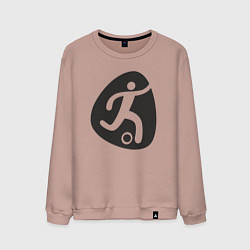 Свитшот хлопковый мужской Football play, цвет: пыльно-розовый