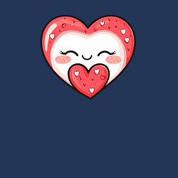 Свитшот хлопковый мужской Маршмеллоу сердечко, цвет: тёмно-синий — фото 2