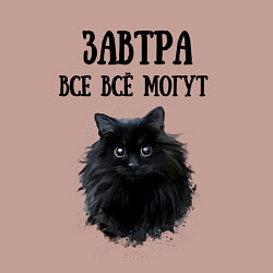 Свитшот хлопковый мужской Завтра все всё могут, цвет: пыльно-розовый — фото 2