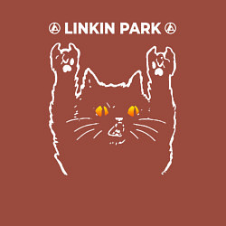 Свитшот хлопковый мужской Linkin Park 2024 rock cat, цвет: кирпичный — фото 2