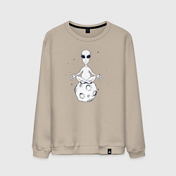 Мужской свитшот Йога инопланетянин