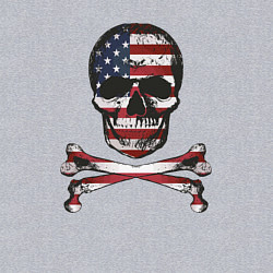 Свитшот хлопковый мужской Skull USA, цвет: меланж — фото 2