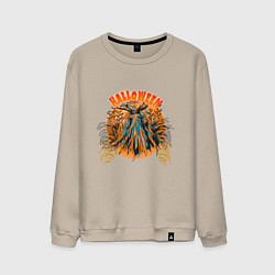 Мужской свитшот Хэллоуин страшилка в кукурузном поле