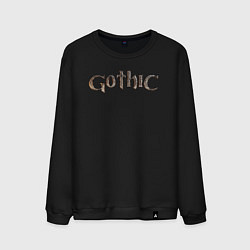 Свитшот хлопковый мужской Gothic remake logo, цвет: черный