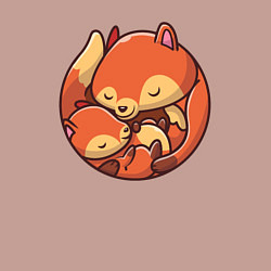 Свитшот хлопковый мужской Fox family, цвет: пыльно-розовый — фото 2