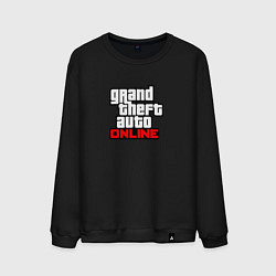 Свитшот хлопковый мужской GTA online logo game, цвет: черный