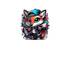 Свитшот хлопковый мужской Уличная художница, цвет: белый — фото 2