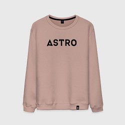 Свитшот хлопковый мужской Astro, цвет: пыльно-розовый