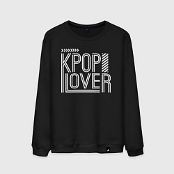 Свитшот хлопковый мужской K-pop lover, цвет: черный