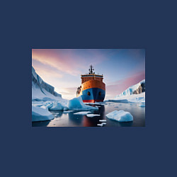 Свитшот хлопковый мужской Северный морской путь, цвет: тёмно-синий — фото 2