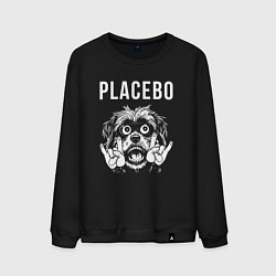 Свитшот хлопковый мужской Placebo rock dog, цвет: черный