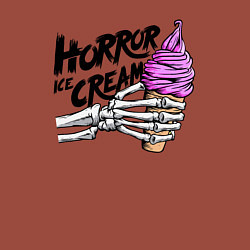 Свитшот хлопковый мужской Horror ice cream, цвет: кирпичный — фото 2