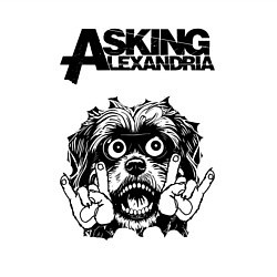 Свитшот хлопковый мужской Asking Alexandria - rock dog, цвет: белый — фото 2