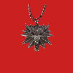 Свитшот хлопковый мужской Ведьмак медальон, цвет: красный — фото 2