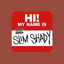 Свитшот хлопковый мужской Eminem - slim shady sticker, цвет: кирпичный — фото 2